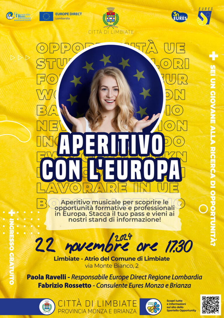 volantino Aperitivo Europa 22.11.24 Limbiate