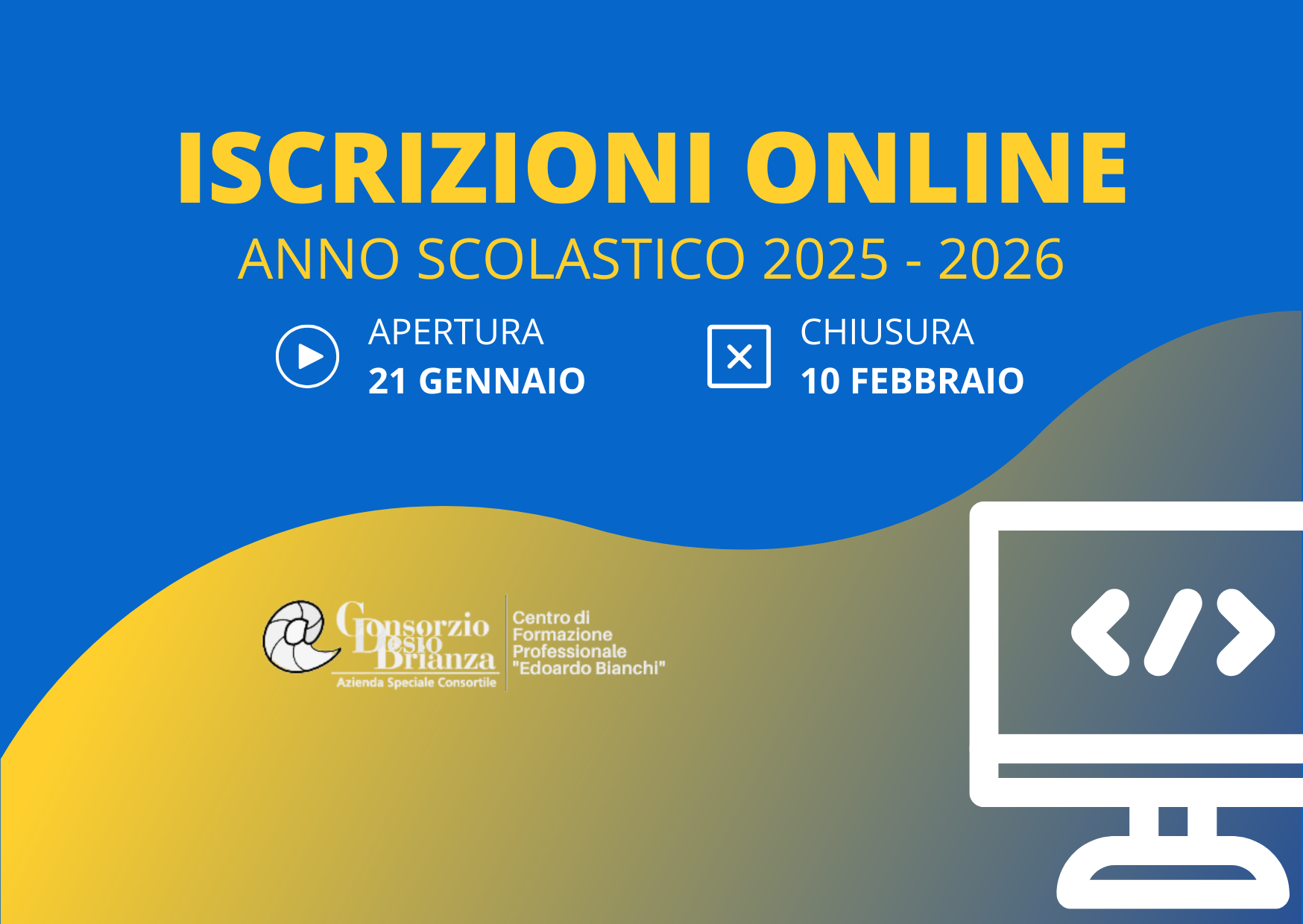 immagine home page iscrizioni on-line 2025 - 2026