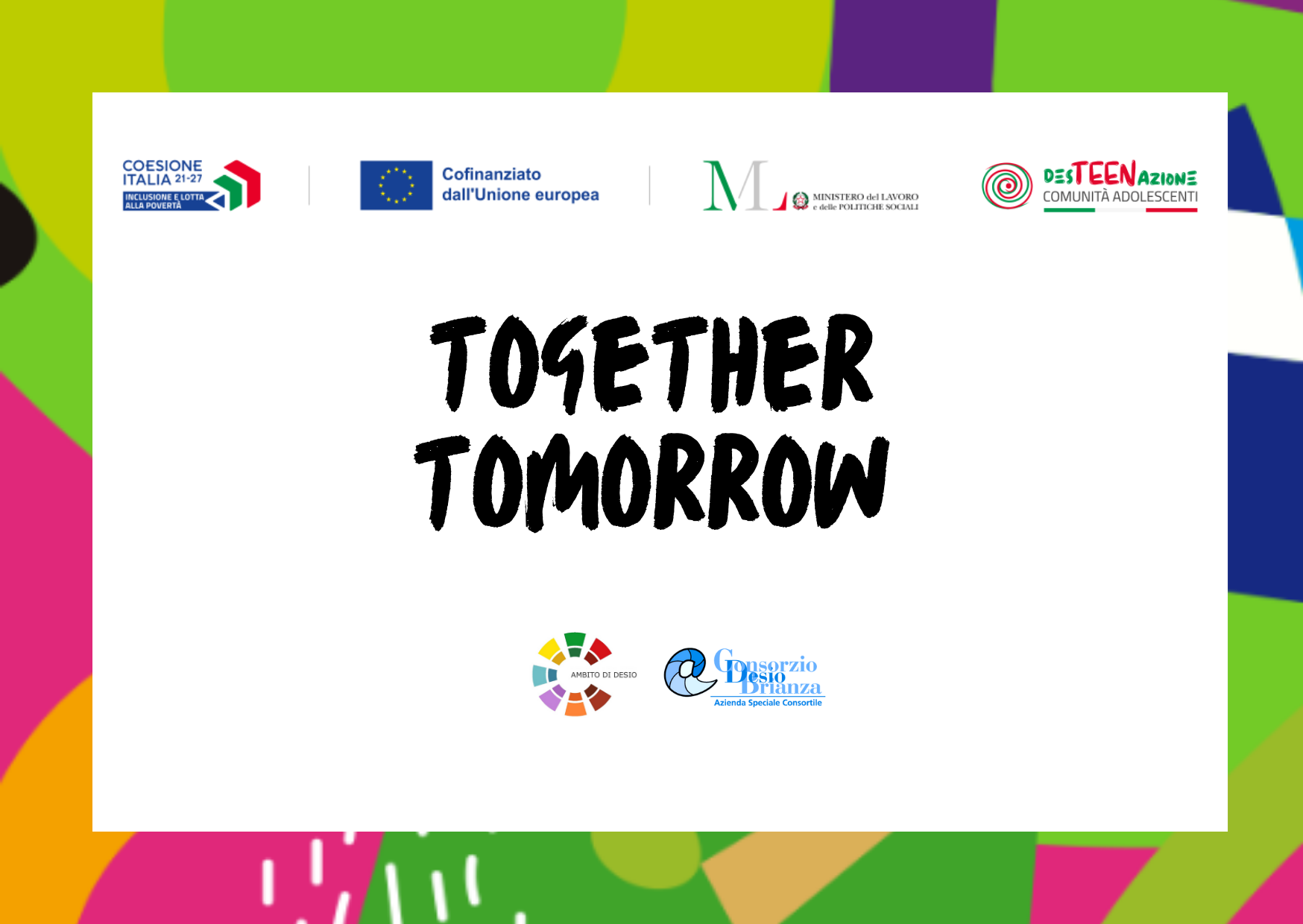 Presentazione progetto TOgether TOmorrow